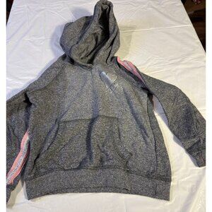 DKNY Girls Size 4T Gray Hoodie Hooded Sweatshirt Spakle Heart Accents Small